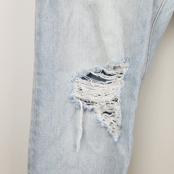 Levi's 501 CT Customized & Tapered Boyfriend Jeans Distressed Light Wash sz 26 - Picture 6 of 14